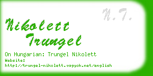 nikolett trungel business card